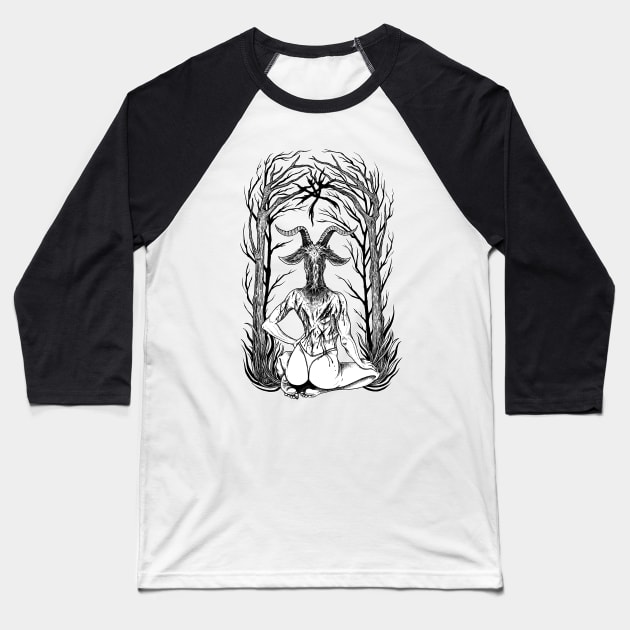 The Witching Hour Pagan Gothic Ritual Baseball T-Shirt by btcillustration